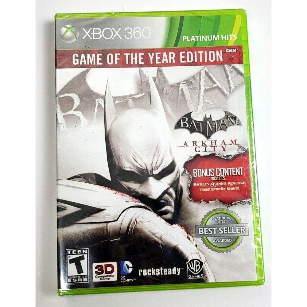 BATMAN ARKHAM CITY: GAME OF THE YEAR EDITION - XBOX 360 GAME - FACTORY SEALED!